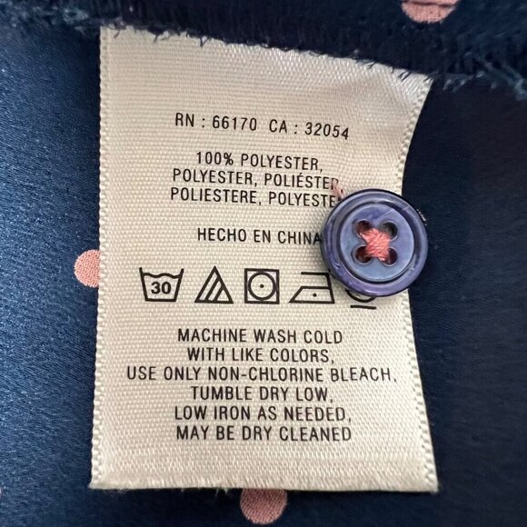 Vanessa Virginia Women’s 3/4 Sleeve Mini Dress Polka Dot Button Up Sheer Sz 4 - Picture 9 of 9